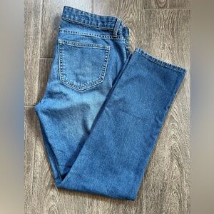 Gap Girlfriend Jeans Distressed Light Wash Denim Size 27 Casual Relaxed Fit